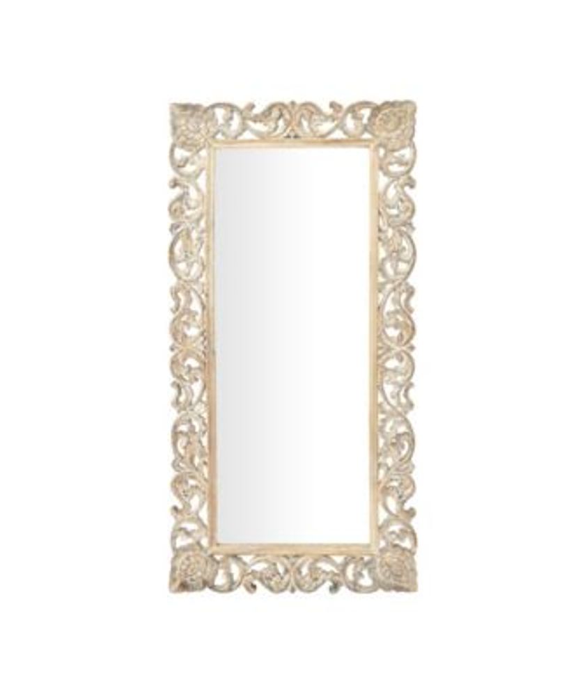 Rosemary Lane Traditional Mango Wood Wall Mirror, 72" x 36" Mall of