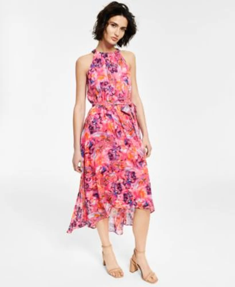 Macys floral maxi best sale dress