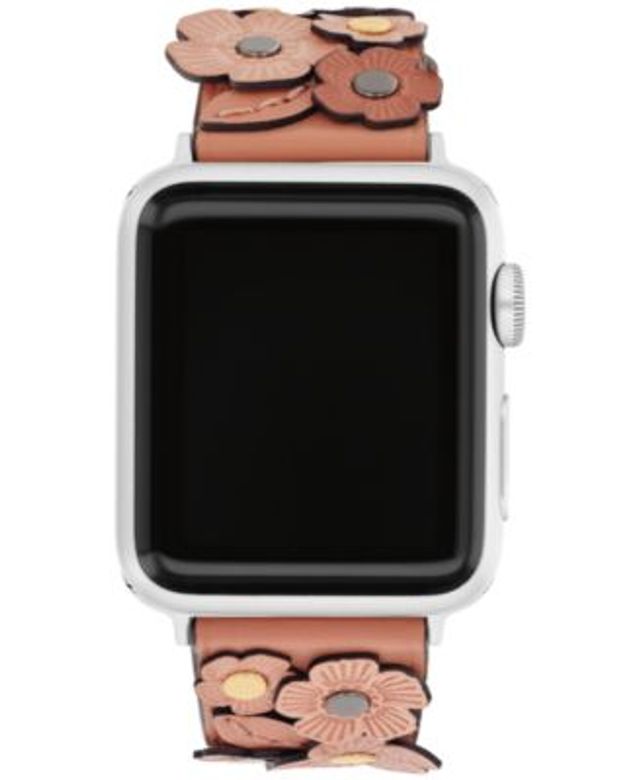 Coach apple watch sales band tea rose