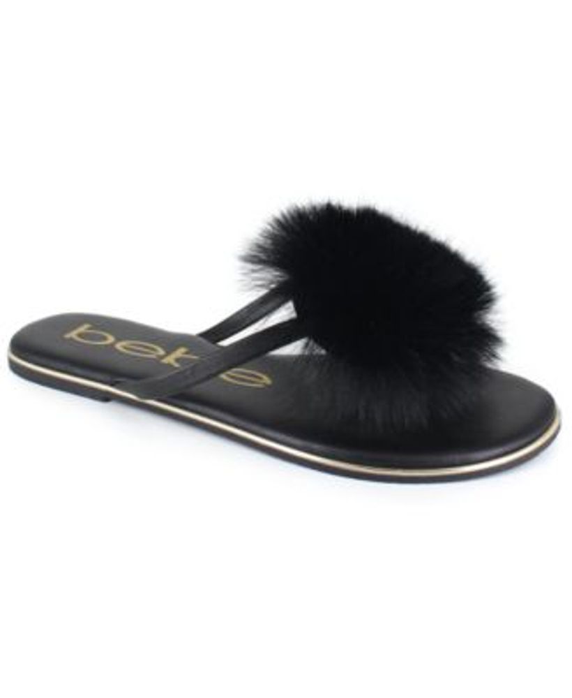 Bebe katerina pom pom thong flat sandals hotsell