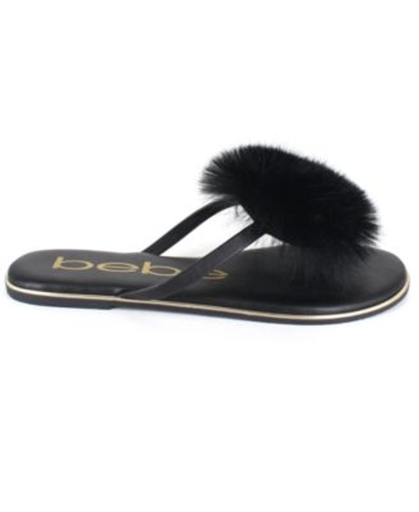 Bebe katerina pom pom thong flat sandals top