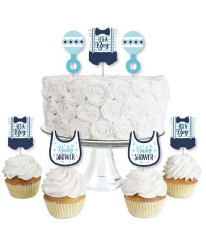 Big Dot of Happiness It's a Boy Dessert Cupcake Toppers Blue Baby
