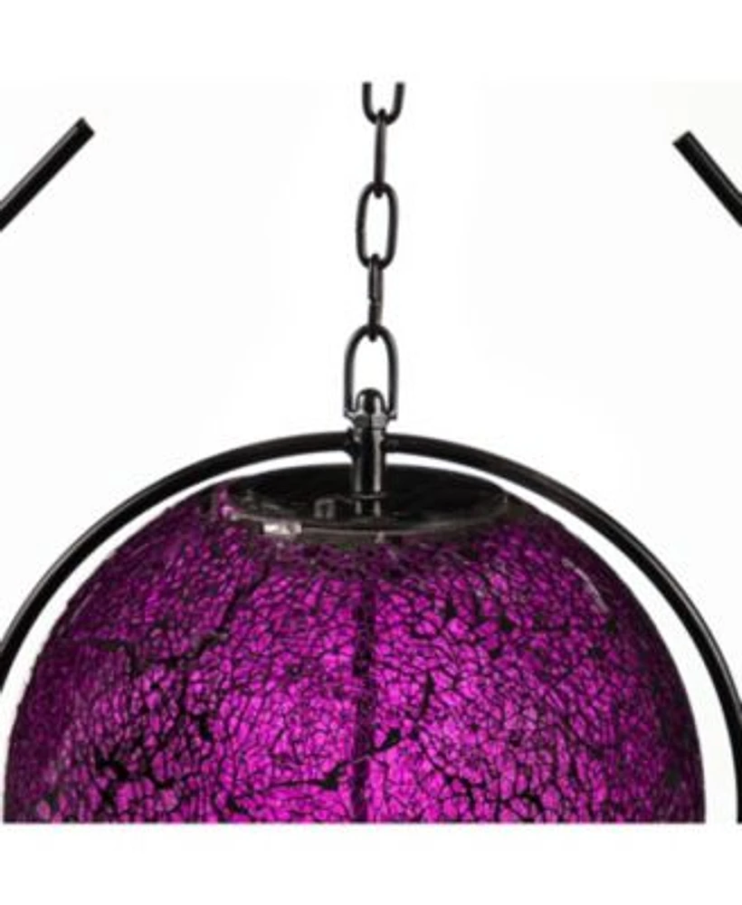 Evergreen 8" Solar Hanging Mosaic Gazing Ball, Purple Spider Mall of