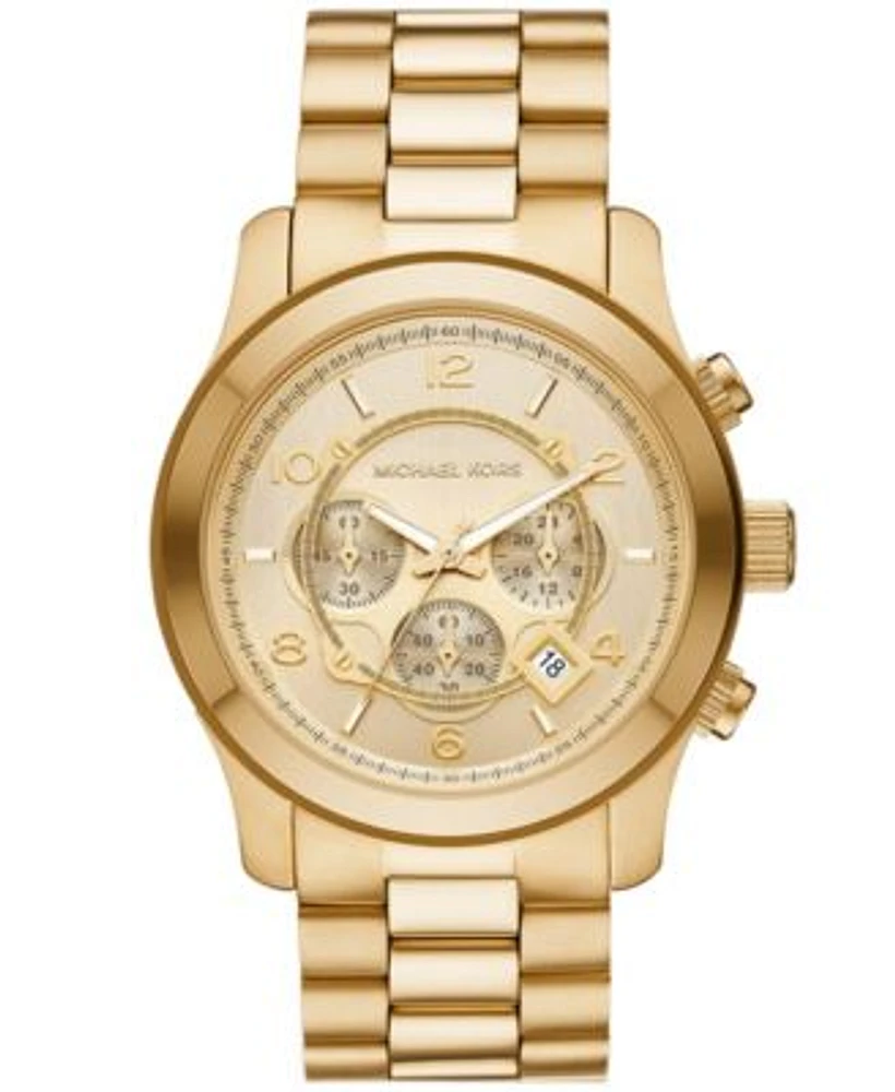 Michael Kors Unisex Runway Chronograph Gold Tone Stainless Steel