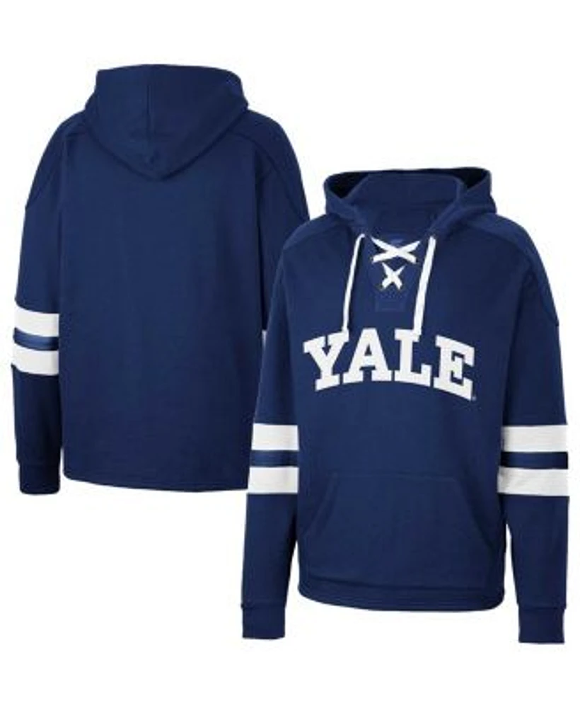 Colosseum Men s Navy Yale Bulldogs Lace Up 4.0 Pullover Hoodie