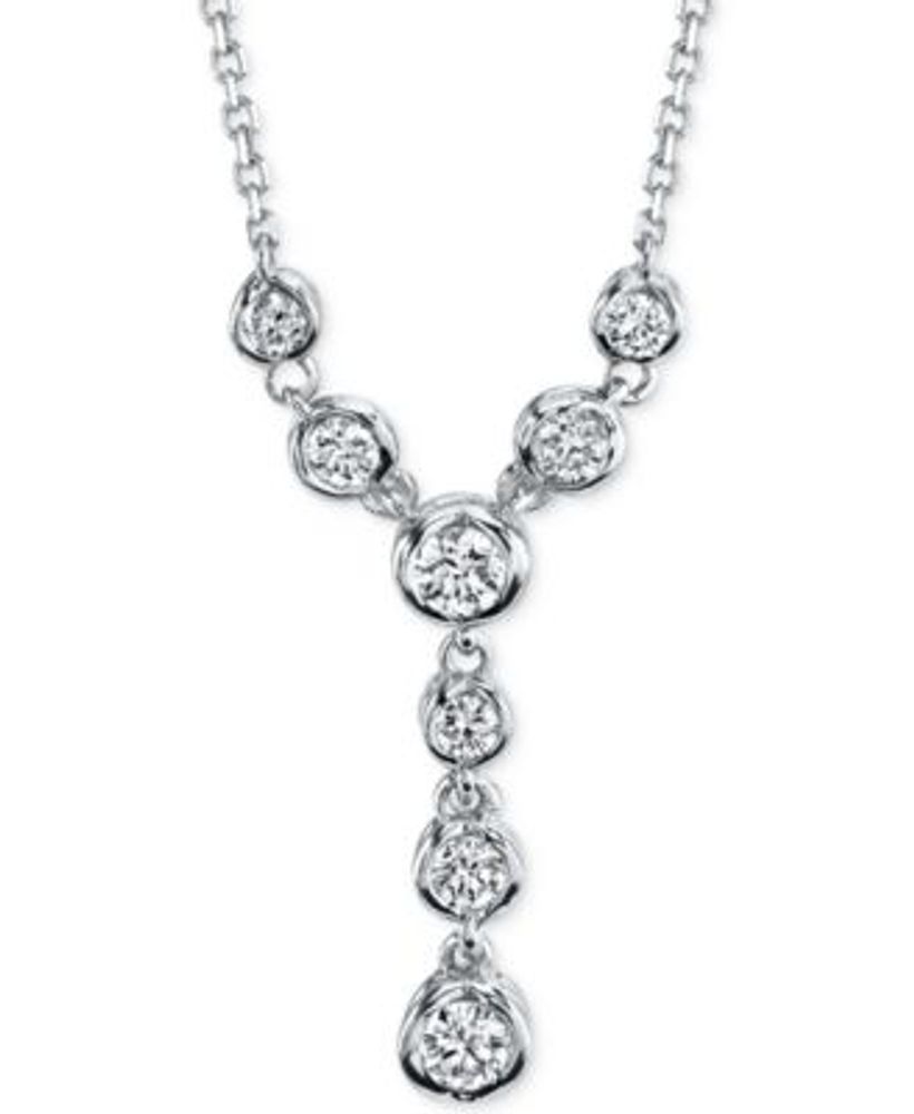 Macy's Sirena Energy Diamond Lariat Necklace (1/4 ct. t.w.) 14k