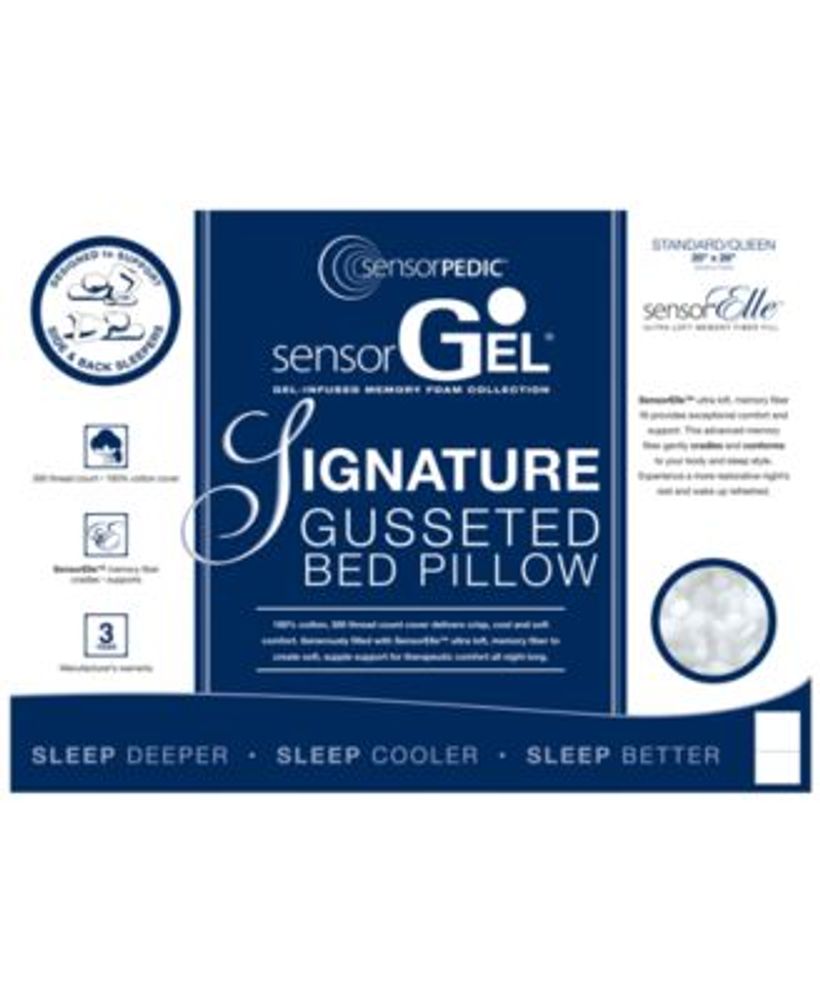Sensor gel signature gusseted bed pillow hotsell