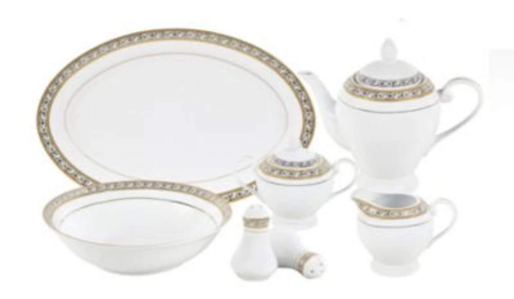 Lorren Home Trends Safora 57PC Dinnerware Set, Service for 8 Mall of