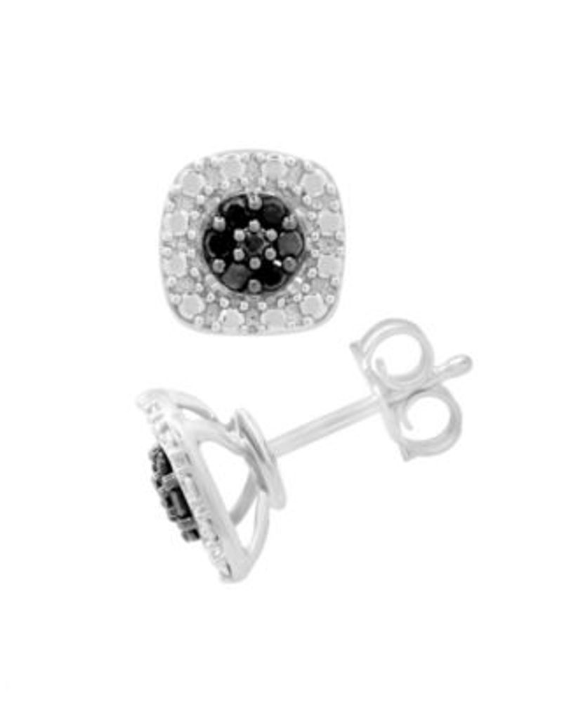Macy's black diamond best sale studs
