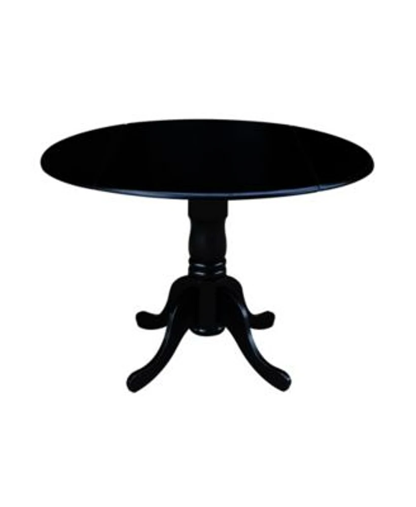 International Concepts 42" Dual Drop Leaf Table with 2 Slat Back Dining