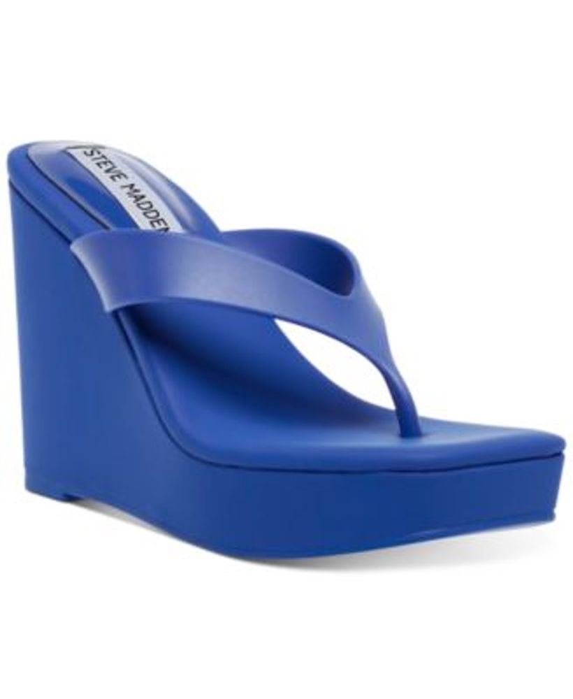 Steve Madden Women s Refined Jelly Thong Wedge Sandals Mall of
