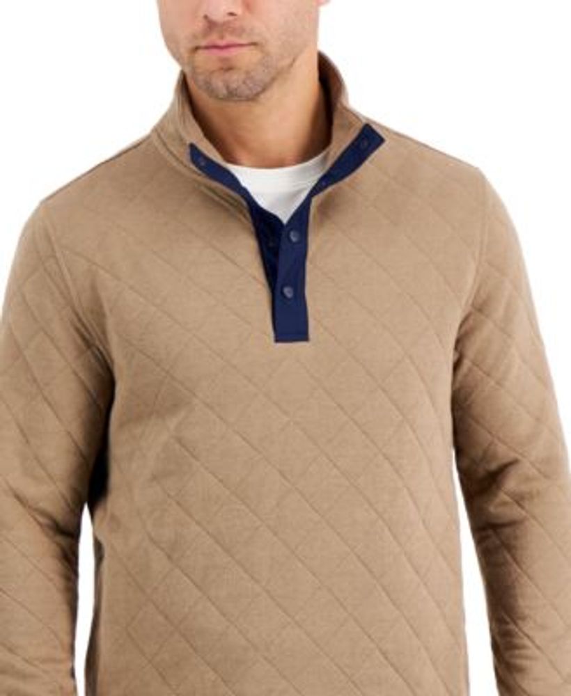 Club Room Men's Quilted Pullover Sweater, Created for Macy's Mall of