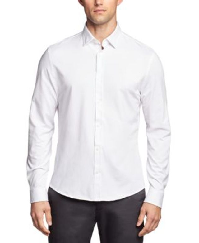 Michael Kors Men s Fine Gauge Knit Slim Fit Dress Shirt Mall of