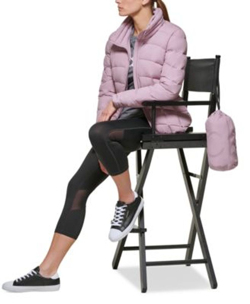 Calvin Klein Women's Hooded Stretch Packable Puffer Coat, Created for