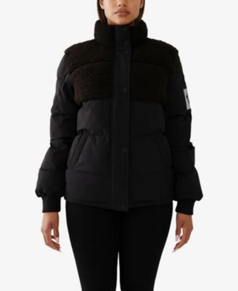 True Religion Women's Blocked Sherpa Puffer Jacket | Mall of America®
