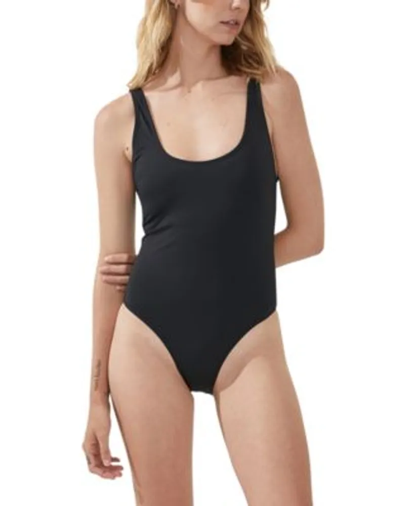 Corset Bathing Suit Aerie Wide Rib Henley Cheeky One Piece