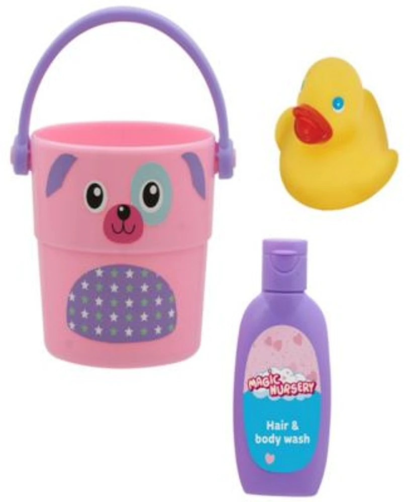 Magic Nursery Love Buckets Bath Safe 8" Baby Doll Playset, New