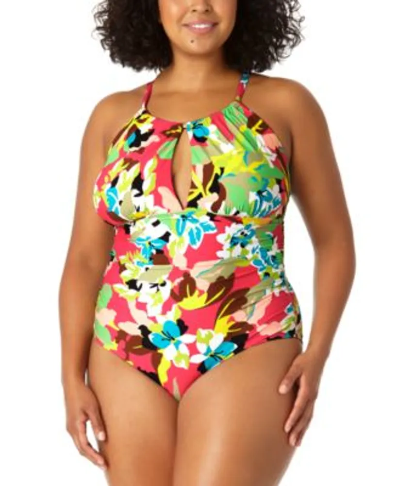 Plus Size Paisley Underwire Tankini Swim Top - Anne Cole Plus