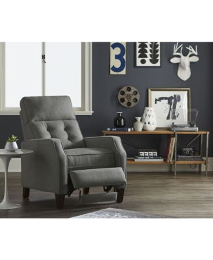 Elora fabric 2025 pushback recliner