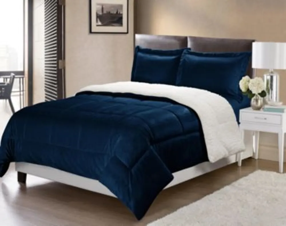 Cathay home home reversible and sherpa comforter 2025