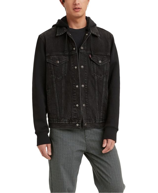 Levi's Men's Hybrid Hoodie NonStretch Denim Trucker Jacket