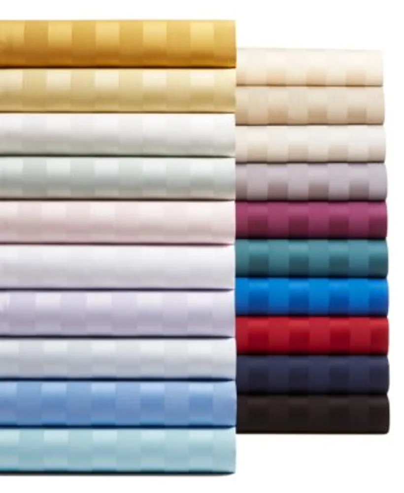 Charter Club Damask 1.5 Stripe 550 Thread Count 100 Cotton Sheet