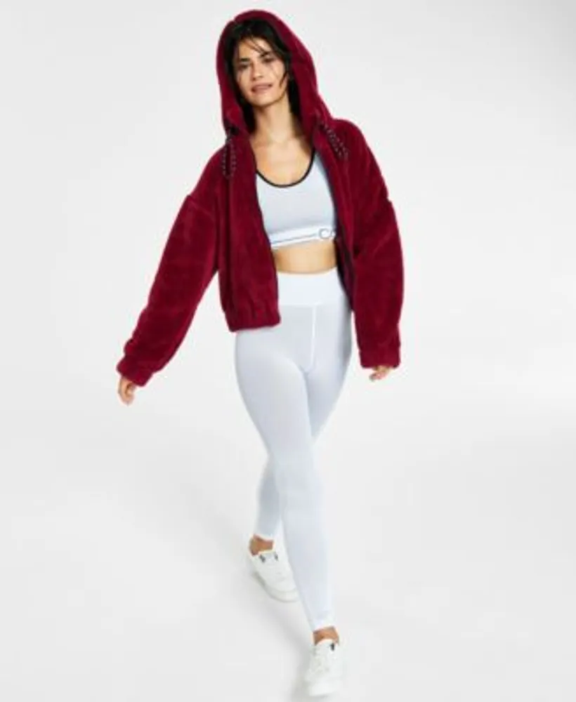 Calvin Klein Performance Womens Medium Impact Sports Bra Hooded