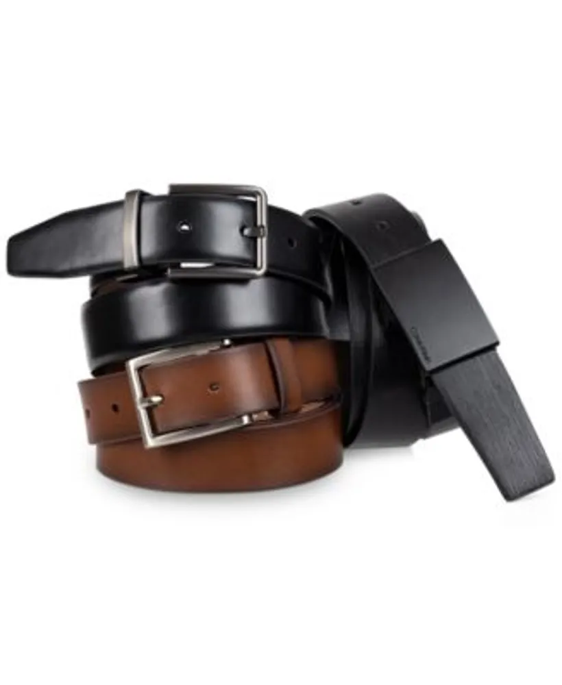 Calvin klein brown leather hotsell belt