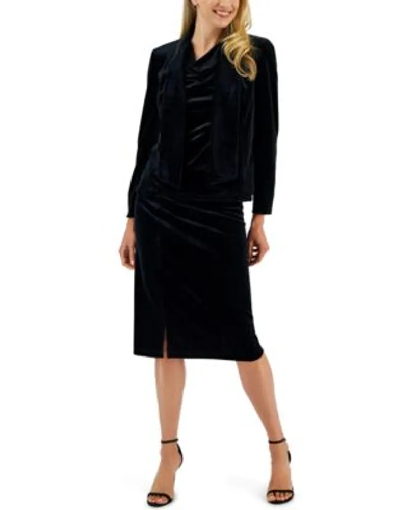 Kasper crepe pencil midi store skirt