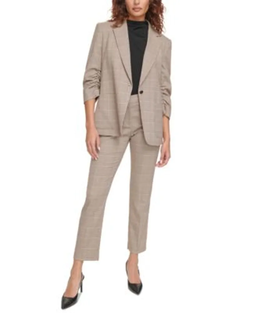 Calvin klein plaid blazer sales