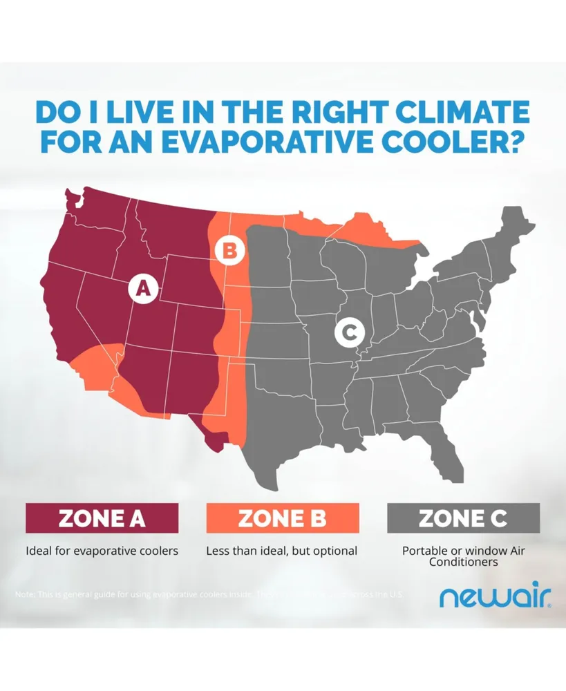 Newair Evaporative Air Cooler and Portable Cooling Fan, 470 Cfm with
