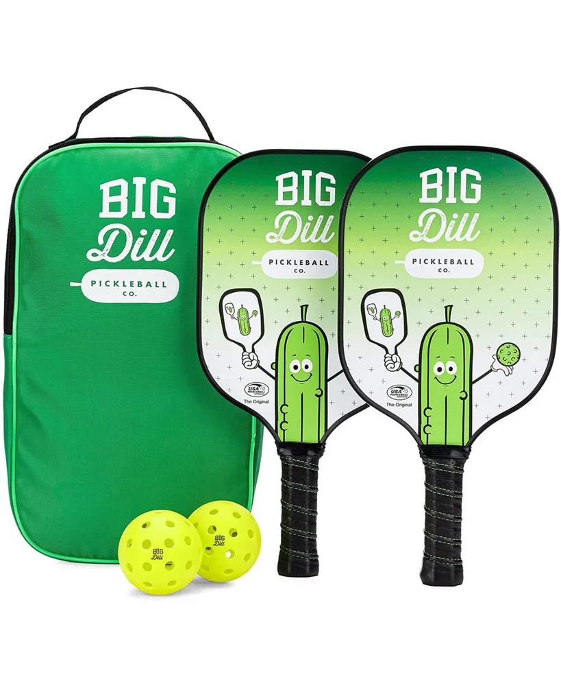 Big Dill Pickleball Co. Original Carbon Fiber Pickleball Paddles Set