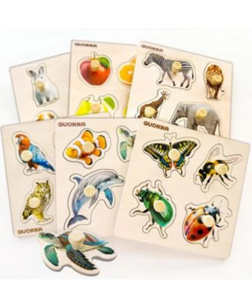 ポクスウォーカー 英語 3枚セット Quokka Wooden Puzzles For Toddlers 1 3 X2013 Pegged Puzzles For