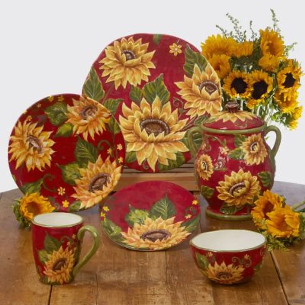 Sunflower dinnerware hotsell
