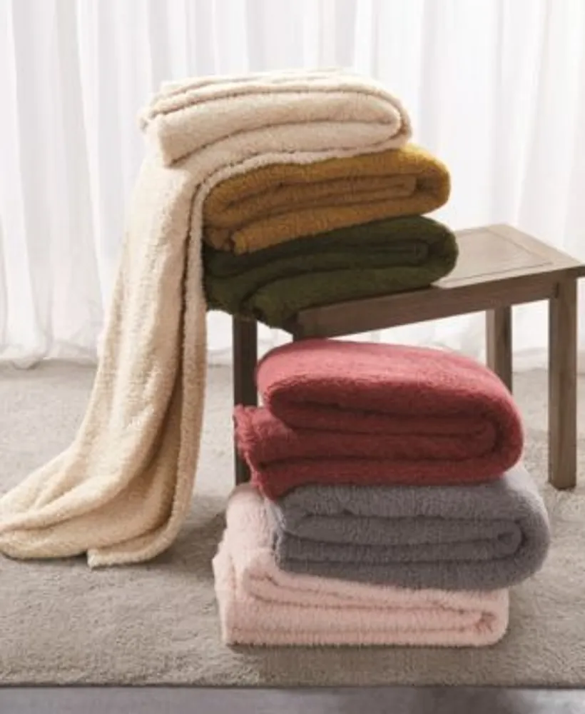 Brooklyn Loom Marshmallow Sherpa Blanket Hawthorn Mall