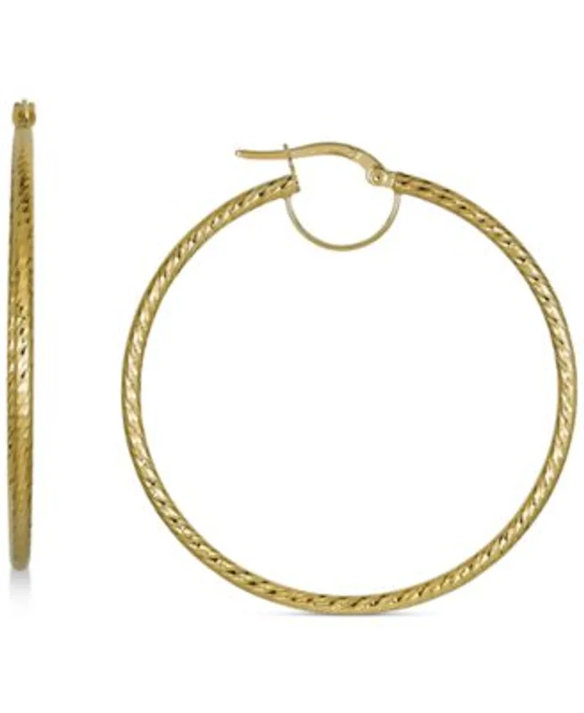 70mm 10k top gold hoop earrings