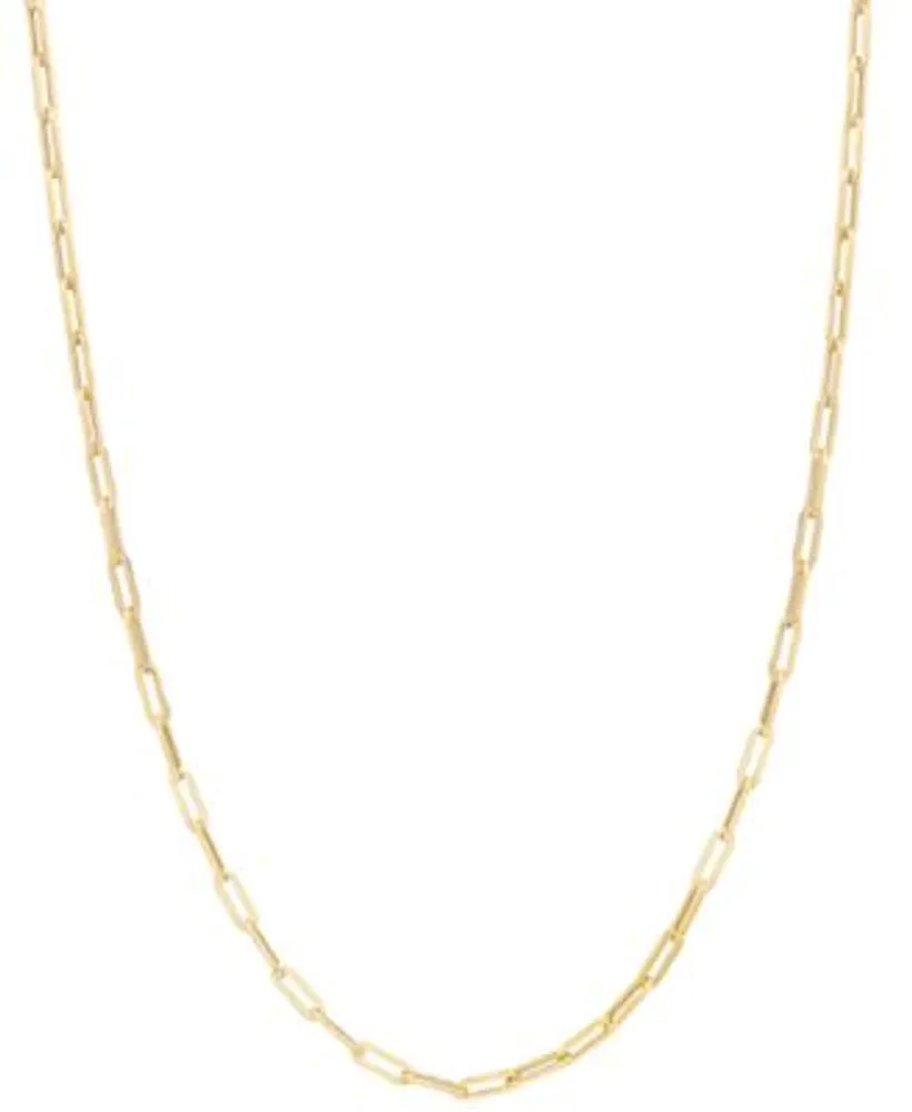 Macy s Paperclip Link Chain Necklace Collection 16 20 In 14k Gold