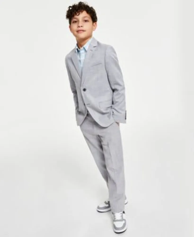 Calvin Klein Big Boys Stretch Sharkskin Jacket Stretch