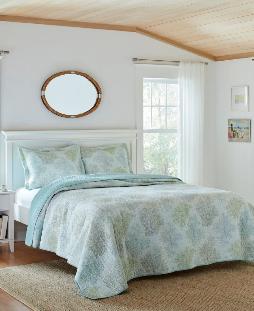 Laura Ashley Saltwater Cotton Reversible Piece Quilt Set Mall of America®