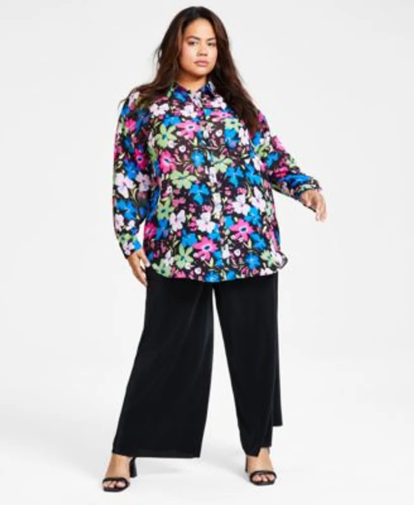 Macys plus size pants cheap and tops