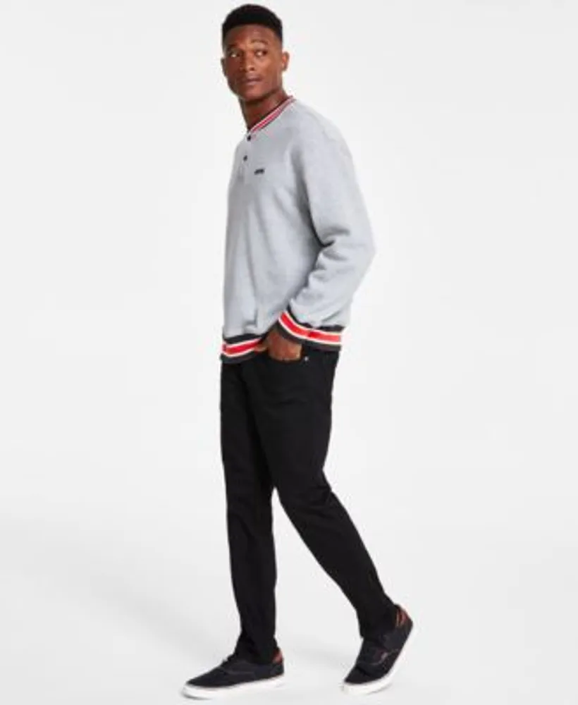 Levi s Levis Mens Snap Front Henley Sweatshirt 511 Flex Slim Fit
