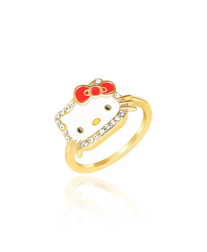 Hello Kitty Face Gold Ring
