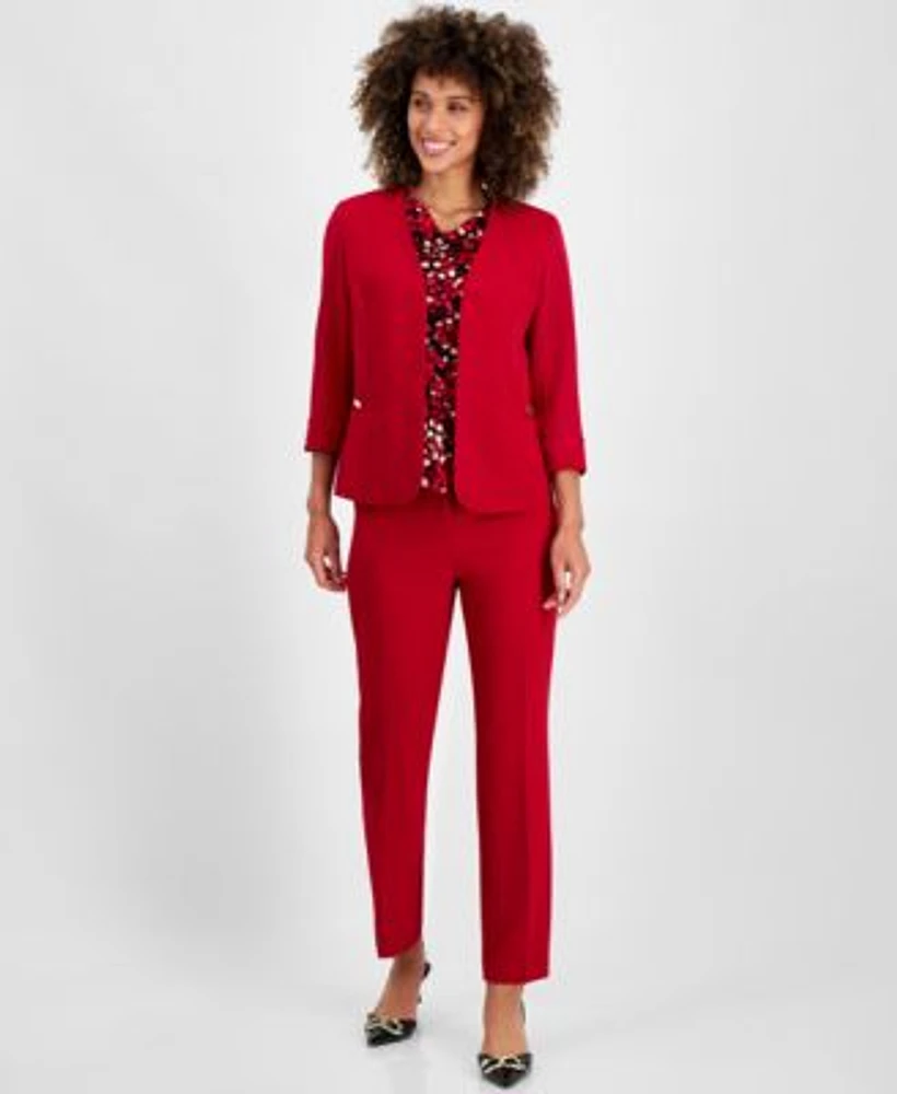 Kasper fire red jacket store