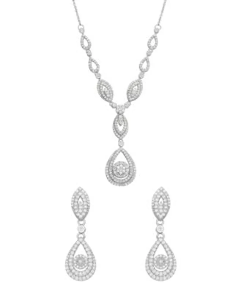 Wrapped In Love Diamond Teardrop Inspired Jewelry In 14k White