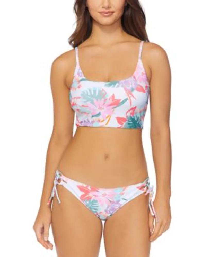 Raisins Juniors Printed Beach Swim Top Side Tie Bottoms