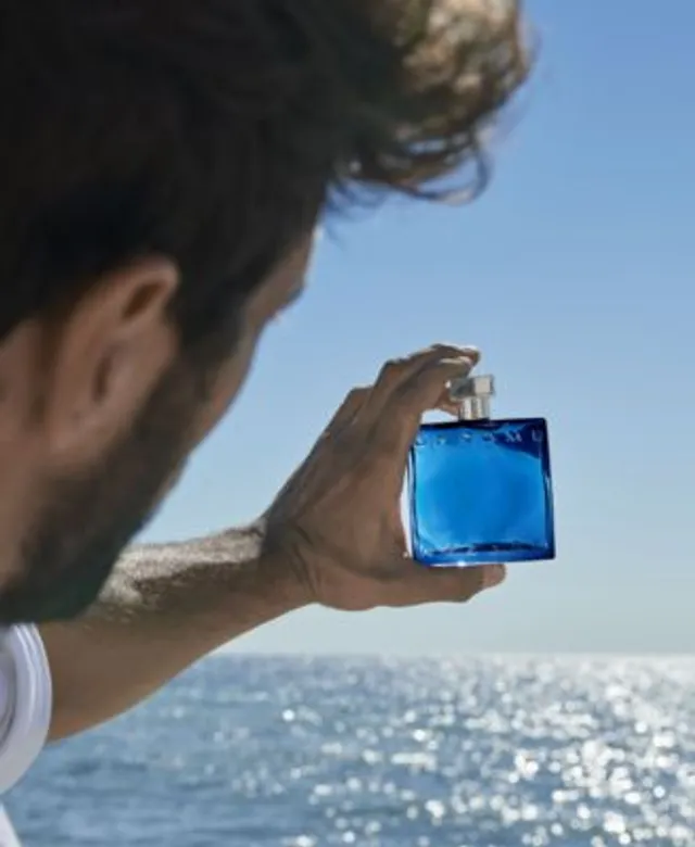 Men's cologne best sale blue square bottle