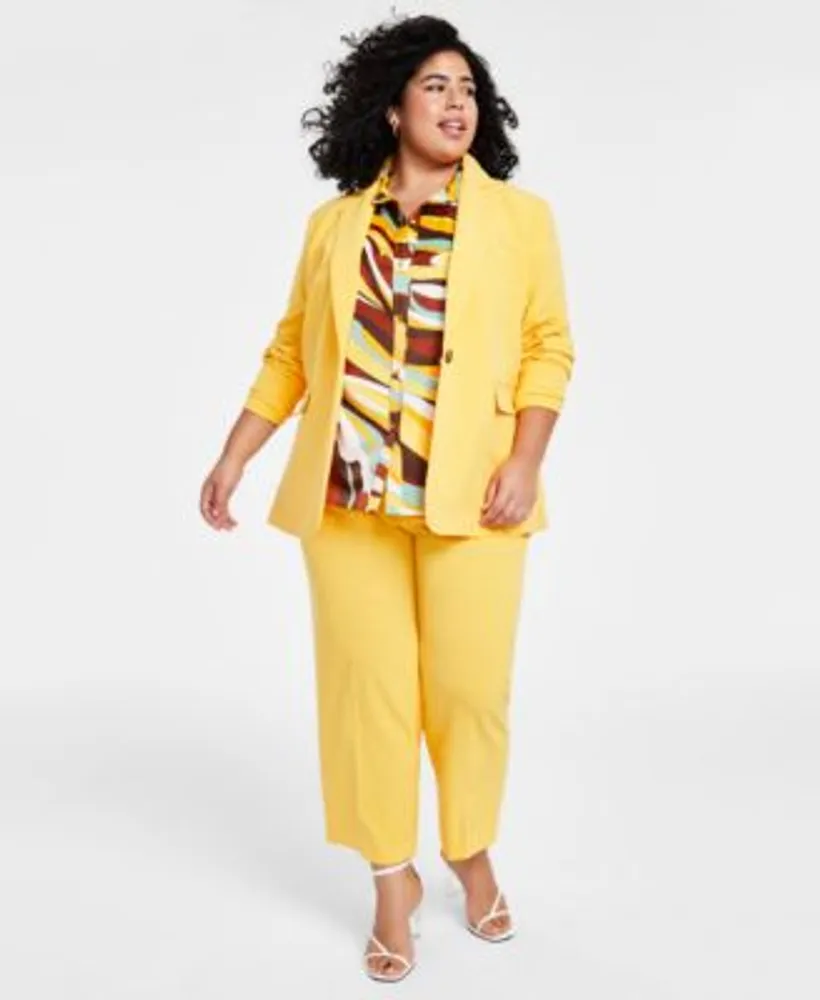 Macys pant suits plus size on sale