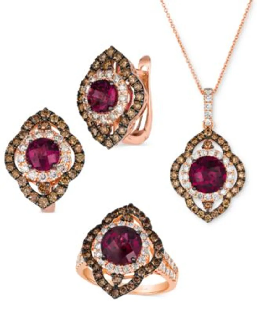 Le Vian Pomegranate Garnet Diamond Jewelry Collection In 14k Rose