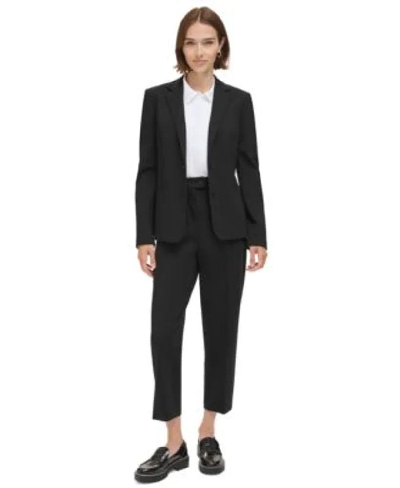 Calvin klein women's online black pantsuit