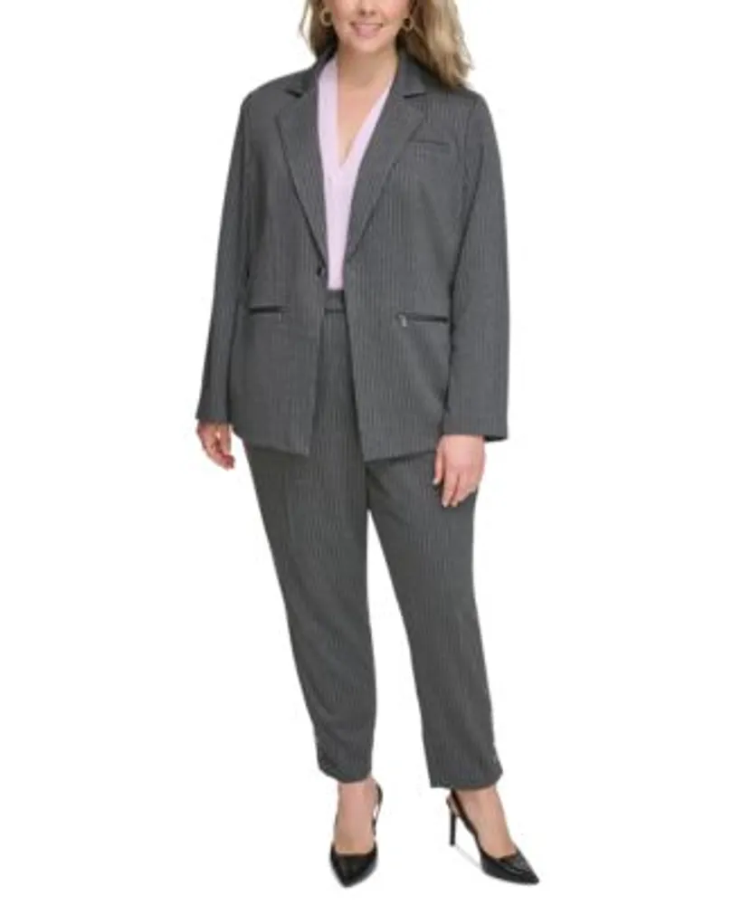Calvin klein plus size blazer sales